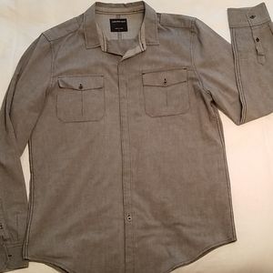 CALVIN KLEIN JEANS GREY BUTTON SHIRT SIZE LARGE